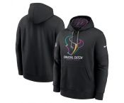 Men's Houston Texans Black 2024 Crucial Catch Club Pullover Hoodie