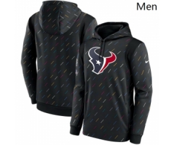 Men's Houston Texans Nike Charcoal 2021 NFL Crucial Catch Therma Pullover Hoodie