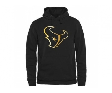 Men''s Houston Texans Pro Line Black Gold Collection Pullover Hoodie