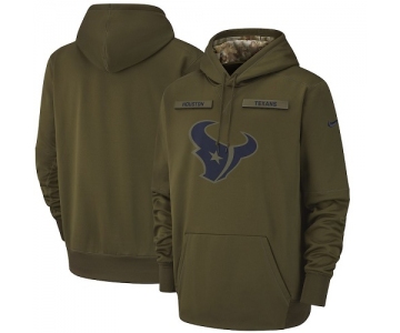 NFL Men's Houston Texans Nike Olive Salute to Service Pullover Hoodie