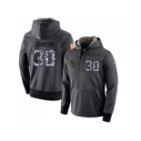 NFL Men's Nike Houston Texans #30 Kevin Johnson Stitched Black Anthracite Salute to Service Player Performance Hoodie