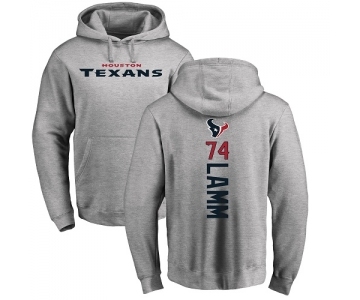 NFL Nike Houston Texans #74 Kendall Lamm Ash Backer Pullover Hoodie