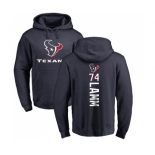 NFL Nike Houston Texans #74 Kendall Lamm Navy Blue Backer Pullover Hoodie