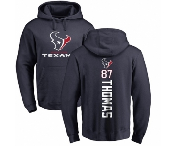 NFL Nike Houston Texans #87 Demaryius Thomas Navy Blue Backer Pullover Hoodie