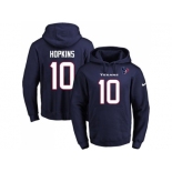 Nike Houston Texans #10 DeAndre Hopkins Navy Blue Name & Number Pullover NFL Hoodie