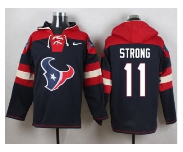 Nike Houston Texans #11 Jaelen Strong Navy Blue Player Pullover Hoodie