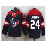 Nike Houston Texans #24 Johnathan Joseph Navy Blue Player Pullover Hoodie