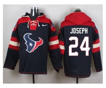 Nike Houston Texans #24 Johnathan Joseph Navy Blue Player Pullover Hoodie