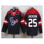 Nike Houston Texans #25 Kareem Jackson Navy Blue Player Pullover Hoodie