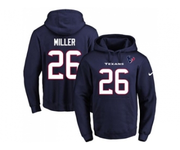 Nike Houston Texans #26 Lamar Miller Navy Blue Name & Number Pullover NFL Hoodie