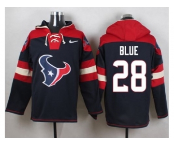 Nike Houston Texans #28 Alfred Blue Navy Blue Player Pullover Hoodie