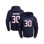 Nike Houston Texans #30 Kevin Johnson Navy Blue Name & Number Pullover NFL Hoodie