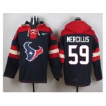 Nike Houston Texans #59 Whitney Mercilus Navy Blue Player Pullover Hoodie