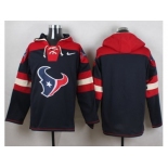 Nike Houston Texans Blank Navy Blue Player Pullover Hoodie