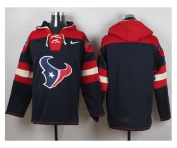 Nike Houston Texans Blank Navy Blue Player Pullover Hoodie