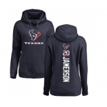 NFL Women's Nike Houston Texans #20 Justin Reid Navy Blue Backer Pullover Hoodie