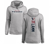 NFL Women's Nike Houston Texans #74 Kendall Lamm Ash Backer Pullover Hoodie