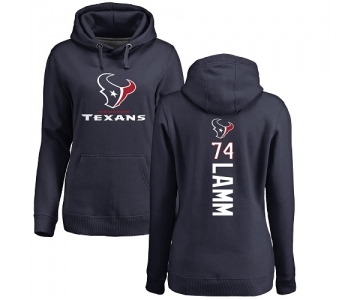 NFL Women's Nike Houston Texans #74 Kendall Lamm Navy Blue Backer Pullover Hoodie