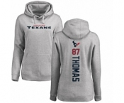 NFL Women's Nike Houston Texans #87 Demaryius Thomas Ash Backer Pullover Hoodie