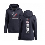 NFL Women's Nike Houston Texans #87 Demaryius Thomas Navy Blue Backer Pullover Hoodie