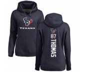 NFL Women's Nike Houston Texans #87 Demaryius Thomas Navy Blue Backer Pullover Hoodie