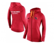 Women Nike Houston Texans Full-Zip Performance Hoodie Red