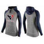 Women Nike Houston Texans Performance Hoodie Grey & Dark Blue