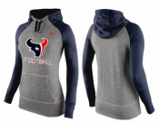 Women Nike Houston Texans Performance Hoodie Grey & Dark Blue