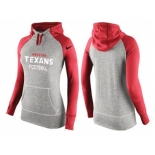 Women Nike Houston Texans Performance Hoodie Grey & Red_1