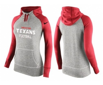 Women Nike Houston Texans Performance Hoodie Grey & Red_1