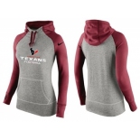 Women Nike Houston Texans Performance Hoodie Grey & Red_2