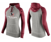 Women Nike Houston Texans Performance Hoodie Grey & Red_2