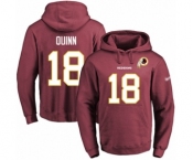 Football Men's Washington Redskins #18 Trey Quinn Red Name & Number Pullover Hoodie