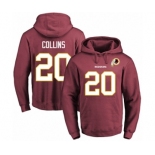 Football Men's Washington Redskins #20 Landon Collins Red Name & Number Pullover Hoodie