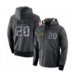 Football Men's Washington Redskins #20 Landon Collins Stitched Black Anthracite Salute to Service Player Performance Hoodie