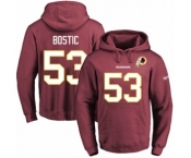 Football Men's Washington Redskins #53 Jon Bostic Red Name & Number Pullover Hoodie