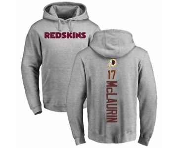 Football Washington Redskins #17 Terry McLaurin Ash Backer Pullover Hoodie