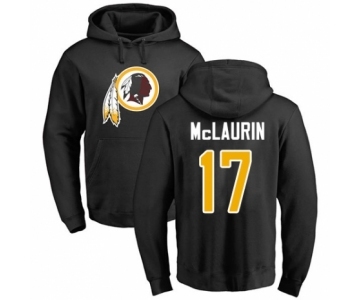 Football Washington Redskins #17 Terry McLaurin Black Name & Number Logo Pullover Hoodie