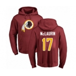 Football Washington Redskins #17 Terry McLaurin Maroon Name & Number Logo Pullover Hoodie