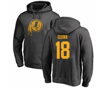 Football Washington Redskins #18 Trey Quinn Ash One Color Pullover Hoodie