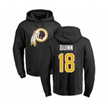 Football Washington Redskins #18 Trey Quinn Black Name & Number Logo Pullover Hoodie