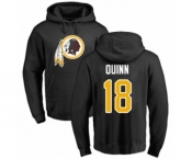 Football Washington Redskins #18 Trey Quinn Black Name & Number Logo Pullover Hoodie