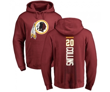 Football Washington Redskins #20 Landon Collins Maroon Backer Pullover Hoodie