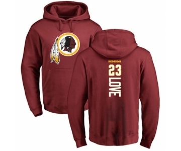 Football Washington Redskins #23 Bryce Love Maroon Backer Pullover Hoodie