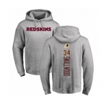 Football Washington Redskins #34 Wendell Smallwood Ash Backer Pullover Hoodie