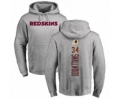 Football Washington Redskins #34 Wendell Smallwood Ash Backer Pullover Hoodie