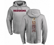 Football Washington Redskins #53 Jon Bostic Ash Backer Pullover Hoodie