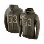 Football Washington Redskins #53 Zach Brown Green Salute To Service Men's Pullover Hoodie