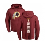 Football Washington Redskins #7 Dwayne Haskins Maroon Backer Pullover Hoodie