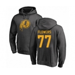 Football Washington Redskins #77 Ereck Flowers Ash One Color Pullover Hoodie